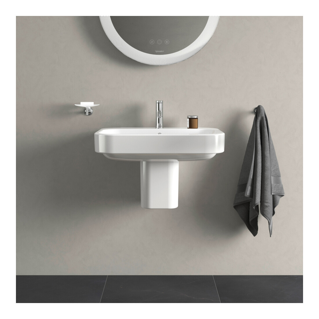 Duravit Lavabo Happy D.2 65x49,5 cm, blanc, avec trop-plein, 1 trou robinet
