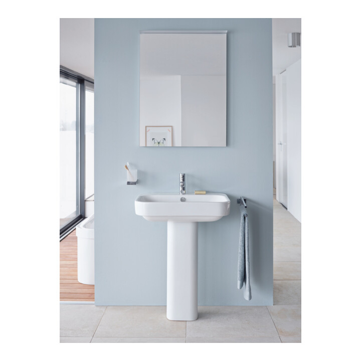 Duravit Lavabo Happy D.2 65x49,5 cm, blanc, avec trop-plein, 1 trou robinet