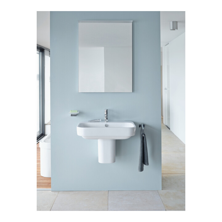 Duravit Lavabo Happy D.2 65x49,5 cm, blanc, avec trop-plein, 1 trou robinet