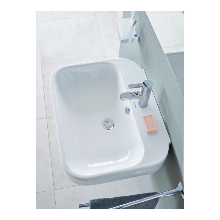 Duravit Lavabo Happy D.2 65x49,5 cm, blanc, avec trop-plein, 1 trou robinet