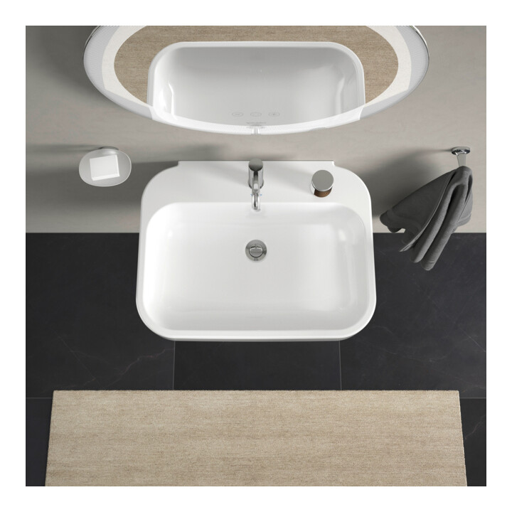 Duravit Lavabo Happy D.2 65x49,5 cm, blanc, avec trop-plein, 1 trou robinet
