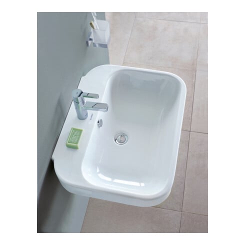 Duravit Lavabo Happy D.2 65x49,5 cm, blanc, avec trop-plein, 1 trou robinet
