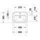Duravit Lavabo mural 1930 50x36,5 cm, avec trop-plein, avec trou de robinet, blanc-5