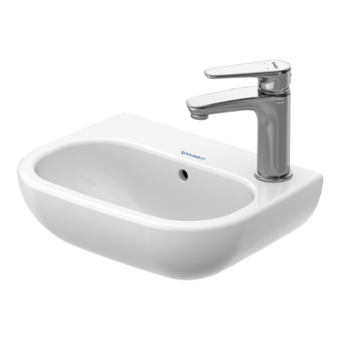 Duravit Lavabo mural D-Code 36x27 cm, avec trop-plein, trou de robinet à droite, blanc