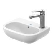 Duravit Lavabo mural D-Code 36x27 cm, avec trop-plein, trou de robinet à droite, blanc