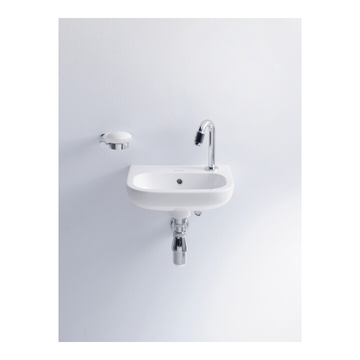 Duravit Lavabo mural D-Code 36x27 cm, avec trop-plein, trou de robinet à droite, blanc