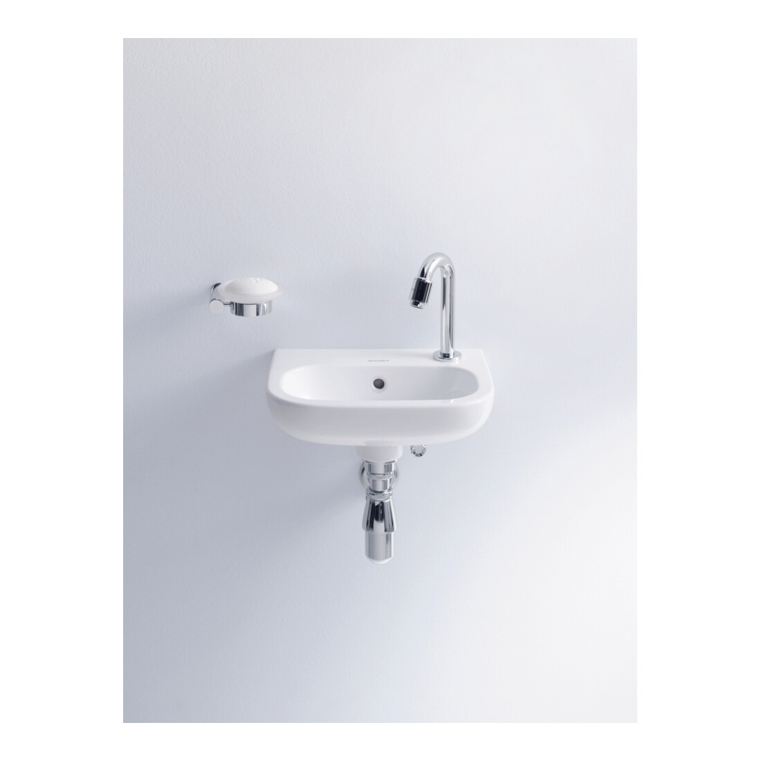 Duravit Lavabo mural D-Code 36x27 cm, avec trop-plein, trou de robinet à droite, blanc