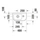 Duravit Lavabo mural D-Code 40x22 cm, avec robinetterie, trop-plein, blanc HygGlaze-4