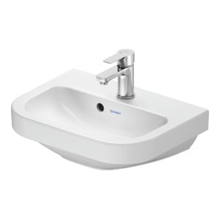 Duravit Lavabo mural D-Code 45x33,5 cm, avec trou robinet, trop-plein, blanc