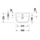 Duravit Lavabo mural D-Code 45x33,5 cm, avec trou robinet, trop-plein, blanc-4