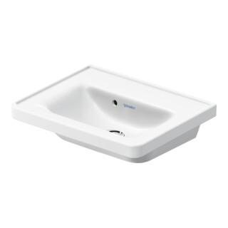 Duravit Lavabo mural D-Neo 50x40 cm, avec trop-plein, HLP, sans trou de robinet, blanc