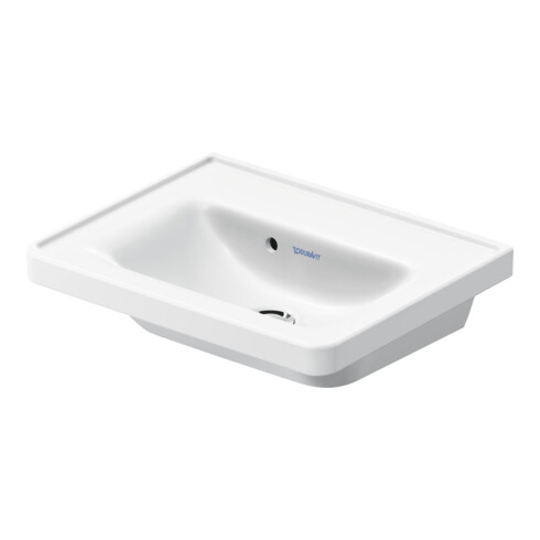 Duravit Lavabo mural D-Neo 50x40 cm, avec trop-plein, HLP, sans trou de robinet, blanc