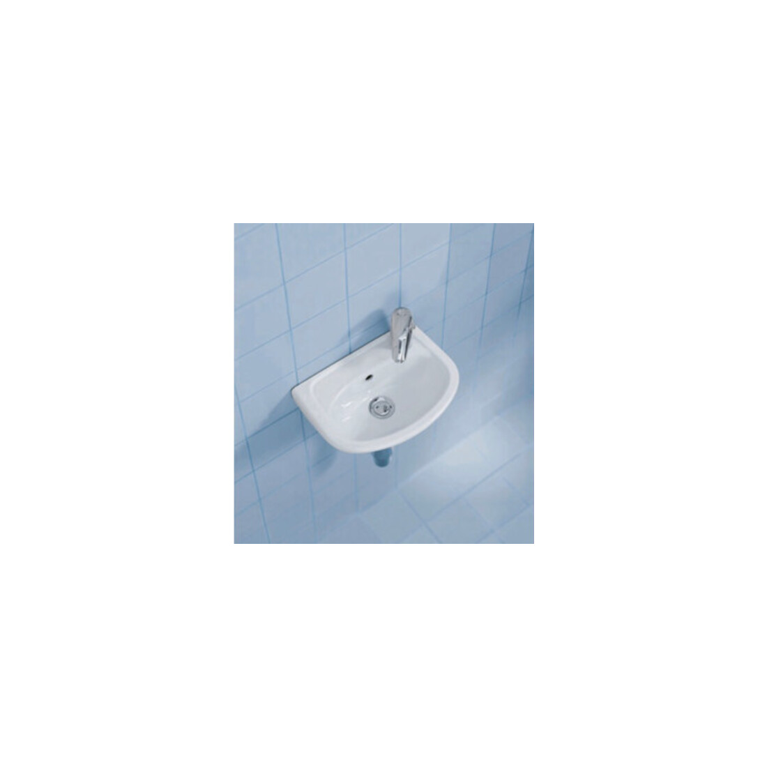 Duravit Lavabo mural Duraplus Compact 36,5x26,5 cm, 2 trous, avec trop-plein, blanc