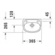 Duravit Lavabo mural Duraplus Compact 36,5x26,5 cm, 2 trous, avec trop-plein, blanc-4