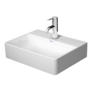 Duravit Lavabo mural DuraSquare 45x35 cm, sans trop-plein, avec trop-plein latéral, sans trou de robinet, blanc
