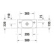 Duravit Lavabo mural DuraStyle 50x22 cm, sans trop-plein, avec trop-plein, trop-plein à droite, blanc
