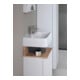 Duravit Lavabo mural Qatego 45x35 cm, avec robinetterie, trop-plein, trou de robinet, blanc brillant