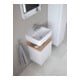 Duravit Lavabo mural Qatego 45x35 cm, avec robinetterie, trop-plein, trou de robinet, blanc brillant