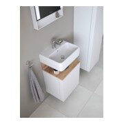 Duravit Lavabo mural Qatego 45x35 cm, avec robinetterie, trop-plein, trou de robinet, blanc brillant-5