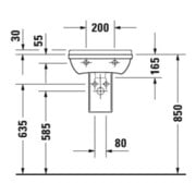 Duravit Lavabo mural Starck 3 45x32 cm, avec trop-plein, trou robinet, blanc-2