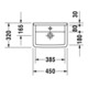 Duravit Lavabo mural Starck 3 45x32 cm, avec trop-plein, trou robinet, blanc