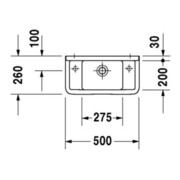 Duravit Lavabo mural Starck 3 50x26 cm, 2 trous prévus, avec trop-plein, blanc-2