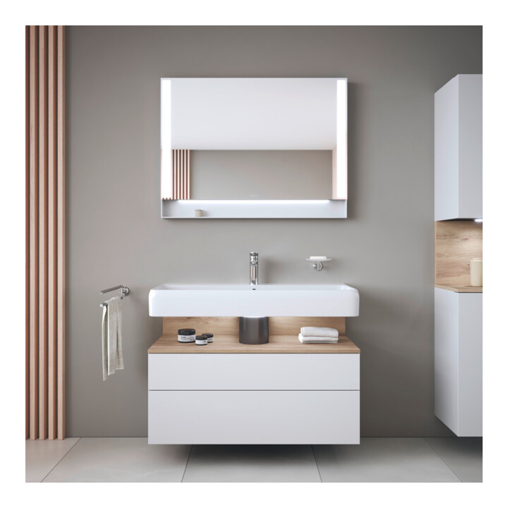 Duravit Lavabo Qatego 100x47 cm, blanc hgl, avec trou robinet, trou robinetterie