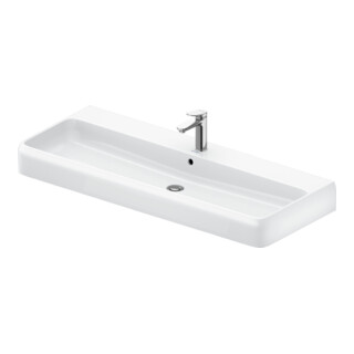 Duravit Lavabo Qatego 120x47 cm, avec trou robinet, blanc brillant
