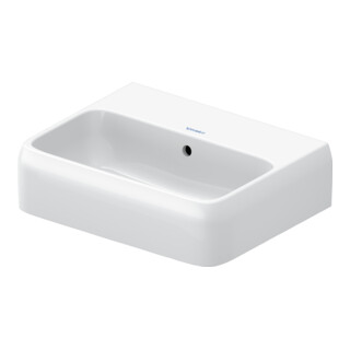Duravit Lavabo Qatego 45x35 cm, sans trop-plein, avec trou de robinet, blanc brillant