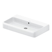 Duravit Lavabo Qatego 80x47 cm, blanc brillant, sans trou de robinetterie, avec trop-plein, trou de robinetterie
