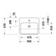 Duravit Lavabo semi-encastré Qatego 55x47 cm, EB v o, m HL, Ü, HL, blanc hgl-4