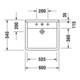 Duravit Lavabo Starck 3 Vital 60x54,5 cm, blanc, m HL, ÜL, HLB, accessible PMR