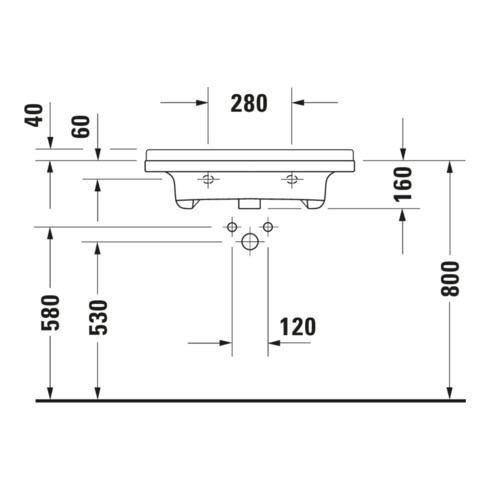 Duravit Lavabo Starck 3 Vital 70x54,5 cm, blanc, m HL, ÜL, HLB, accessible PMR