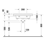 Duravit Lavabo Starck 3 Vital 70x54,5 cm, blanc, m HL, ÜL, HLB, accessible PMR-4