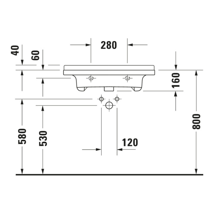 Duravit Lavabo Starck 3 Vital 70x54,5 cm, blanc, m HL, ÜL, HLB, accessible PMR