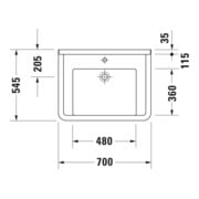 Duravit Lavabo Starck 3 Vital 70x54,5 cm, blanc, m HL, ÜL, HLB, accessible PMR-5