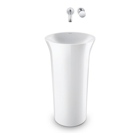 Duravit Lavabo White Tulip d 500 mm, libre, sans trop-plein, blanc