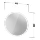 Duravit LED-Lichtspiegel L-Cube 90x90x6,7cm, 24W, gra m, Sen., Dimm., wd-3
