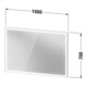 Duravit LED-Lichtspiegel Sensor weiß L-Cube 100x70x6cm, 29W, gra m, Sen., Dimm., wd-2