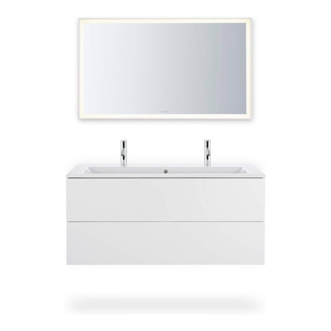 Duravit LED-Lichtspiegel Sensor weiß L-Cube 120x70x6cm, 32W, w m, Sen., Dimm., wandhängend