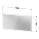 Duravit LED-Lichtspiegel Sensor weiß L-Cube 130x70x6cm, 36W, gra m, Sen., Dimm., wd