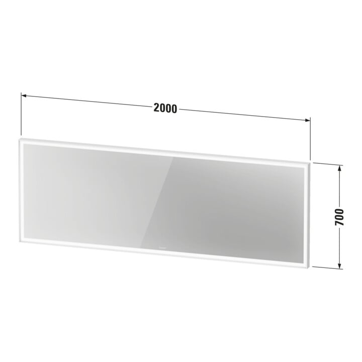 Duravit LED-Lichtspiegel Sensor weiß L-Cube 200x70x6cm, 48 W, w m, Sen., Dimm., wd