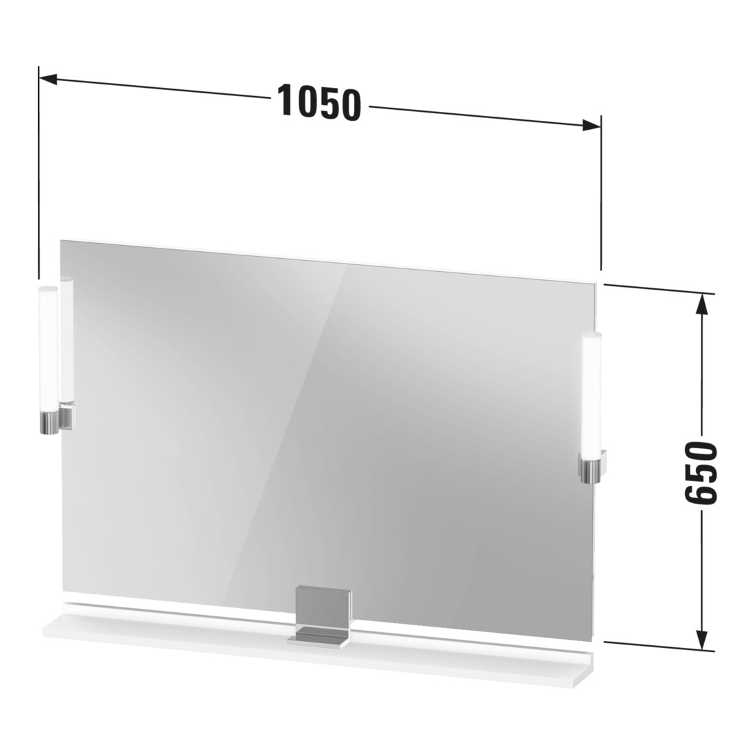 Duravit LED-Spiegel 9 W Sivida 105x65x3,6cm, gra m, Leu., au, stl, G c