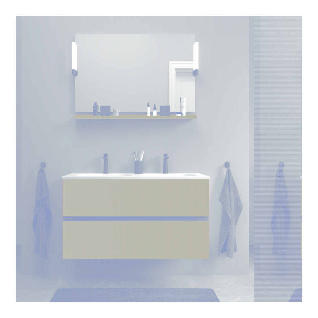 Duravit LED-Spiegel 9 W Sivida 125x65x3,6mm, gra m, Leu., au, stl, G sw