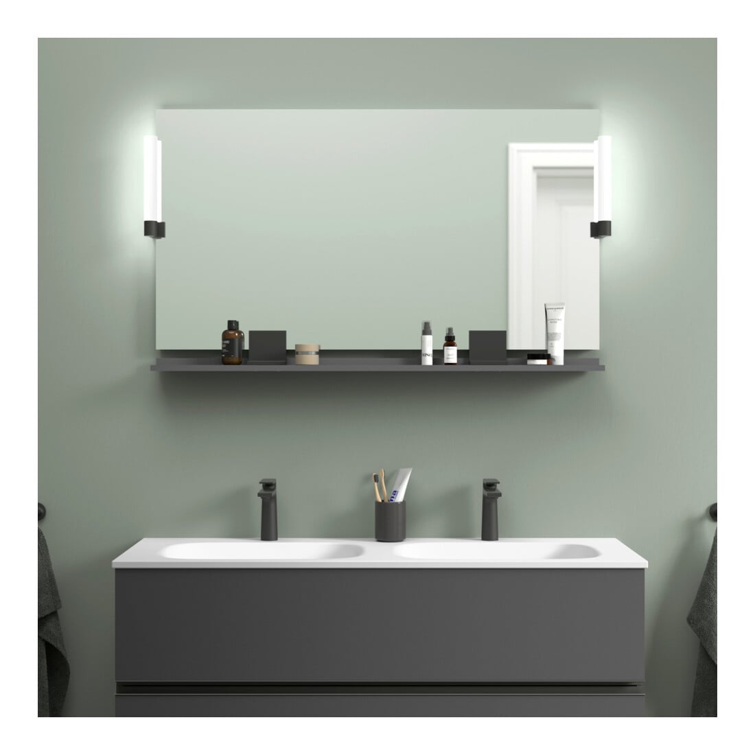 Duravit LED-Spiegel 9 W Sivida 125x65x3,6mm, gra m, Leu., au, stl, G sw