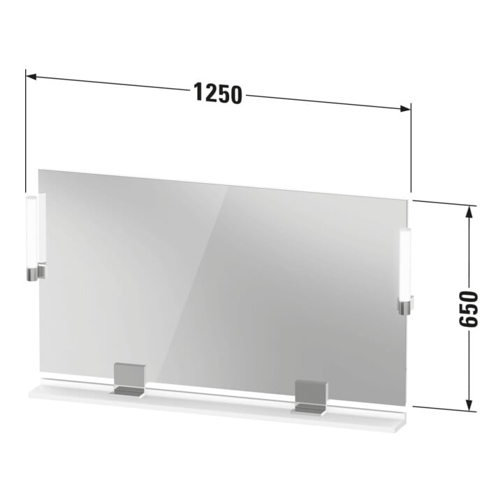 Duravit LED-Spiegel 9 W Sivida 125x65x3,6mm, gra m, Leu., au, stl, G sw