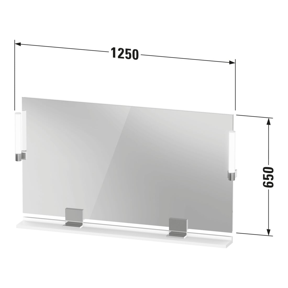 Duravit LED-Spiegel 9 W Sivida 125x65x3,6mm, N N, Leu., au, stl, Gr. sw