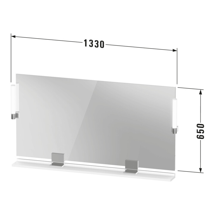 Duravit LED-Spiegel 9 W Sivida 133x65x3,6mm, gr. m, Leu., au, stl, G sw