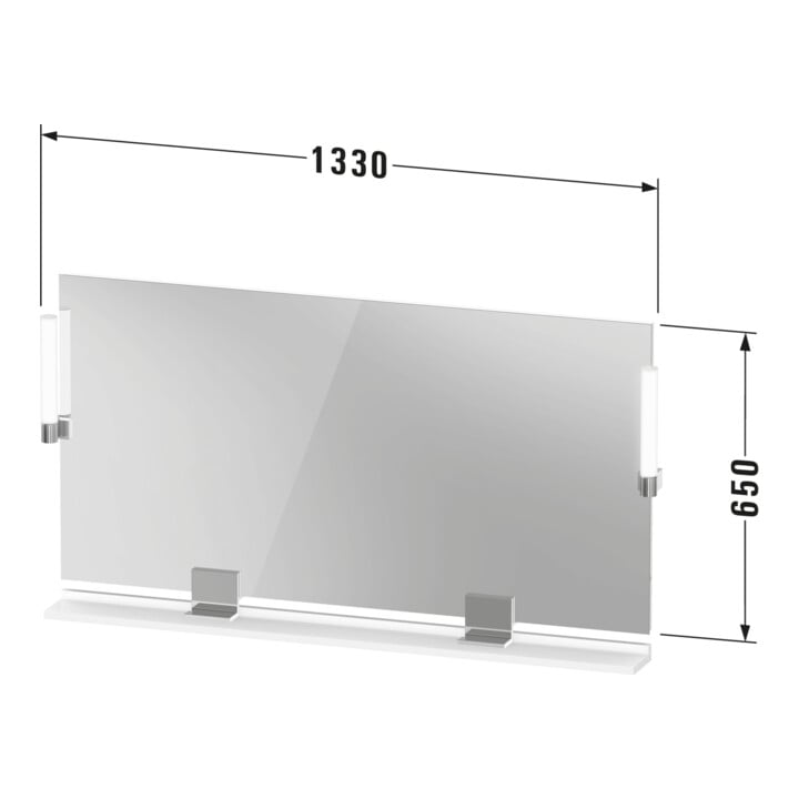 Duravit LED-Spiegel 9 W Sivida 133x65x3,6mm, gra m, Leu., au, stl, G sw