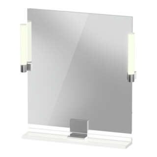Duravit LED-Spiegel 9 W Sivida 65x65x3,6cm, w g, Leu., au, stl, Gr. chr
